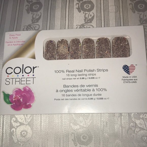 Color Street Other - Color Street Glitter Nail Polish Strips - Champagne Gold Sparkle